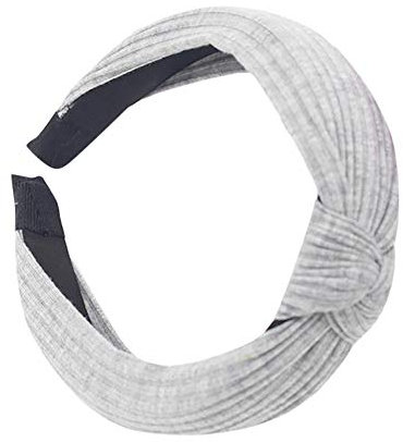 Xmiral Women Fashion plain Headband Twist Hairband Bow Knot Cross Tie Headwrap Hair Band Hoop (Ze Gray)