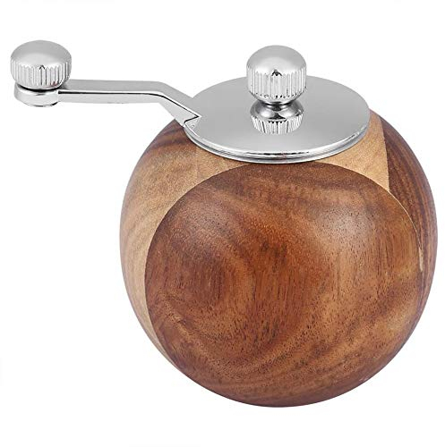 YMZ Wooden Grinder Natural Manual Pepper Grinder Salt and Pepper Grinder Ball Shape Bottle Kitchen Tool