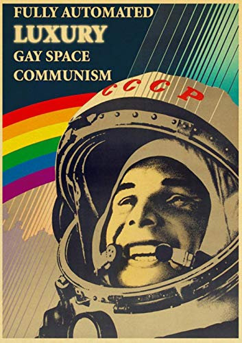 LLAAIT Vintage Stalin UDSSR CCCP Poster Gute Qualität Drucke und Poster Wandkunst Retro Poster für Home Room Wanddekoration Aufkleber, E165,30X21cm