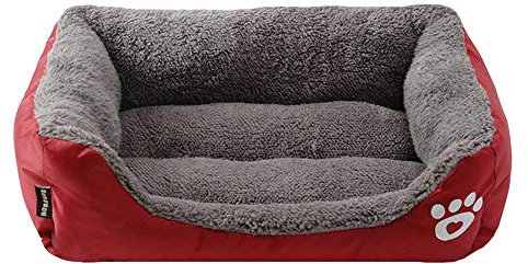Hundebett Hundekorb Hundesofa Tierbett Für Kleine, Mittlere Und Grosse Hunde Waschbar Kuschelkissen Katzensofa Hundehöhle Katzenbett Für Kleine,Rot 3,L