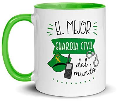 Kembilove Taza de Desayuno Personalizada El Mejor Guardia Civil del Mundo – Tazas Originales para Regalar – Regalos Personalizados – Regalos Originales para Hombre – Tazas Originales