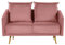 Beliani Modernes 2er Retro-Sofa aus Samtstoff in Rosa Maura