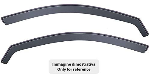 Modifycar - Deflectores Compatibles con Volkswagen Transporter T5 2003-2015 - Vidrio Acrílico Duradero - Derivabrisas Delanteros Ahumados para Ventanillas - Instalación Interior - 2 Unidades