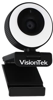VisionTek VTWC40 Premium Autofocus Full HD 1080P 60FPS Webcam, Chromebook, Videocamera Computer, Microfoni Digitali, Copertura Privacy, Angolo di Visione 96 Gradi di Lavoro, Studio e Stream - 901442