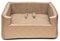 Exclusive Hunde Autositz | Autositz für Hunde, Katzen, Haustier | Rückbank, Beifahrersitz | Hundebett, Hundetasche | Kunstleder | Farbe: Metallic Gold | Große: L (57x50 cm)