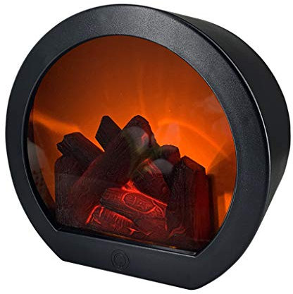 NA Simulación Chimenea Linternas de Leña Lámpara Adornos de Escritorio Visión Dinámica 3D Interruptor Táctil Llama Chimenea Lámpara de Viento