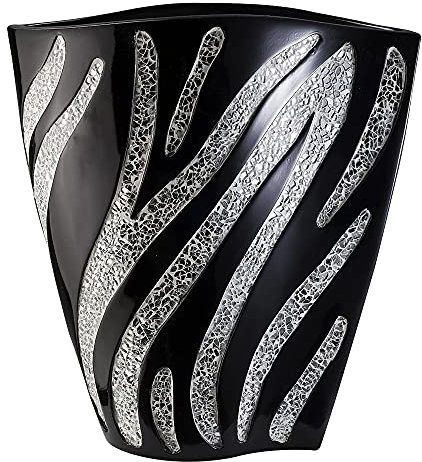 Ore International K-4243-V1-A Zebra Dekorative Vase, 35,6 cm