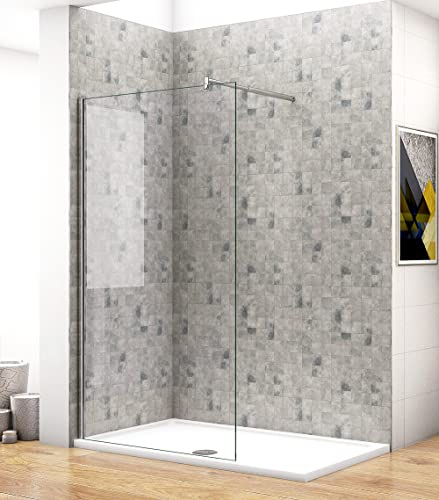Acezanble Walk in Dusche 60x200cm Duschabtrennung Duschwand 10mm Nano Glas
