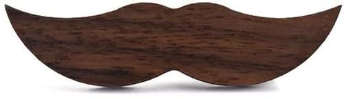 GIVBRO Pince à cravate en bois pour homme Motif moustache