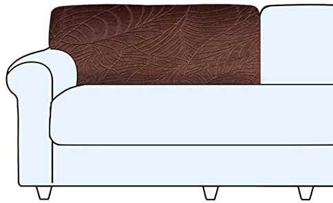 SHUOJIA Sofa Sitzkissenbezug, Sofa Sitzkissenbezug Stretch,Husse Überzug Bezug Für Sofa Sitzkissen, rutschfest Stoff Europäisches Muster (Brown,Backrest Cover)