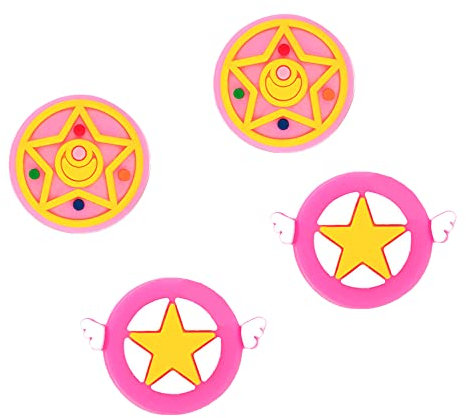 Viwind Thumb Grip Caps Compatible con Nintendo Switch/OLED/Switch Lite,Silicona Suave Joy-con Joystick Grip Cute 3D Analog Stick Cover(Sailor Moon)