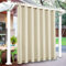 Rosnek Outdoor Curtains Waterproof,Thermal Insulated Pergola Curtain Blackout Gazebo Curtain Waterproof Windproof with Drape Eyelet Top and Bottom,Beige,100W''x 108L'',1 Panel