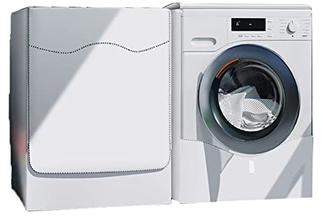 Odot Copri Lavatrice Esterni, Coprilavatrice da Esterno Impermeabile, Copertura per Lavatrice e Asciugatrice con Aperture Frontali, Antipolvere Anti Sunlight Antimacchia (XXL,Argento)