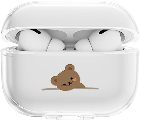 CasurvivePro Kopfhörer-Hüllen für AirPods Pro 2 Hüllen, transparente TPU-Hüllen mit niedlichem Muster, Apple AirPods Pro (2. Generation) Ladehüllen der 2. Generation