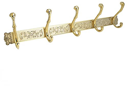 Psytfei Porte Manteau Mural Or Style Vintage,Ideal pour Entrée, Salon, Salle De Bain, Chambre, Patère Dorées pour Accrocher Manteaux, Vestes, Chapeaux, Serviettes, Echarpe