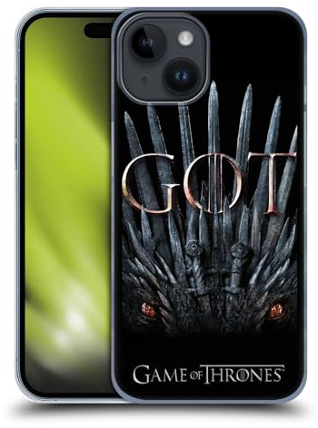 Head Case Designs Officially Licensed HBO Game of Thrones Dragon Throne Season 8 Key Art Hard Back Case Compatible With Apple iPhone 15
