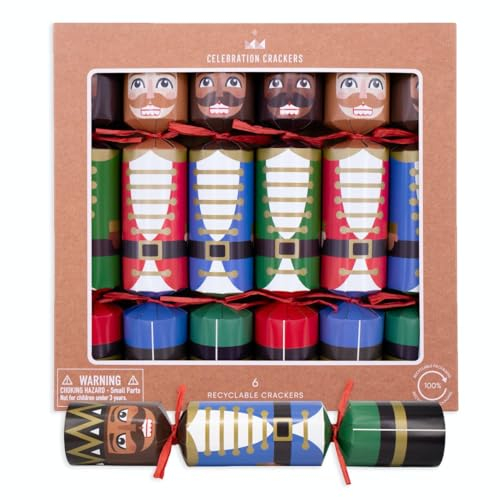 Celebration Crackers Kraft Tray FSC Mix Eco Christmas Crackers - Tray of 6 x 12 inch - The Nutcracker