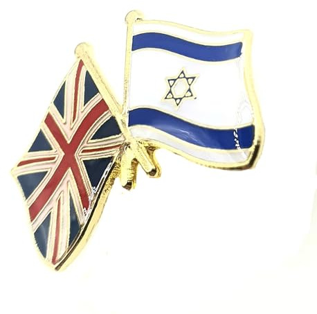 Israel Israelisches Vereinigtes Königreich Großbritannien Union Jack Freundschaft Metall Emaille Länderflaggen Anstecker