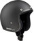 BANDIT Jet Premium Open Motorcycle Helmet Matte Black Leather Profile Custom Biker Style Visor Included Dull Black Open Helmet JETPMB (S)