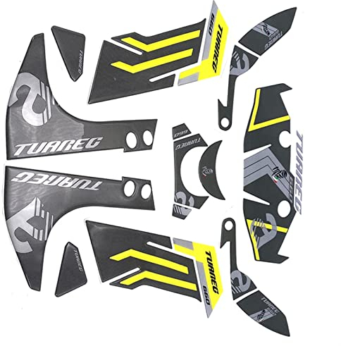 FLYIFE Motorrad 3D Aufkleber Fußaufkleber Vollfahrzeugschutz Aufkleber Für Aprilia Tuareg 660 Tuareg 660 2022 Zubehör (Color : A Set Yellow)
