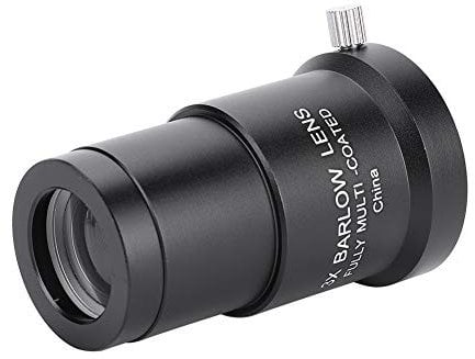 Astronomy Telescope Eyepiece 3X Barlow Lens Full Coated for Detailed Viewing of Stars, Moon, and Celestial Bodies