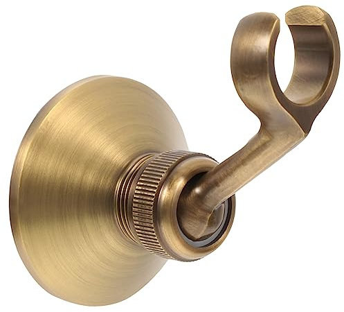 jojofuny Adjustable Metal Shower Head Holder Bracket Wall Mounted Shower Nozzle Fixed Base Handset Support in Antique Finish