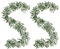 Famibay Künstliche Eukalyptus- und Weidenblätter-Girlande, 1,8 m, grüne Eukalyptus-Ranken, Tischläufer, Girlande, Kunststoff, Hängepflanze für Hochzeit, Wandbogen, Dekoration, 2 Stück