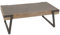 Mendler Couchtisch HWC-L89, Sofatisch Wohnzimmertisch, Eisen 43x120x64cm Sinterstein Marmor-Optik grau Holz grau-braun
