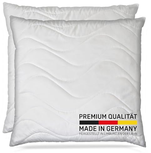 BEFA CARE Kopfkissen 80x80 cm (2 Stück) | Mikrofaser mit Aloe Vera | 800g Füllgewicht/Stk | OEKO-TEX Klasse 1 | Made in Germany