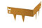 Bordura de Acero corten 16 x 30 x 30 cm en ángulo Recto Exterior Flexible - por Unidad