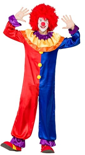 Boland - Kostüm Clown Zeppy für Herren 2-teilig, Faschingskostüm für Mottoparty oder Karneval, Zirkusclown