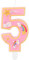 Rainbow Number Birthday Candles, Pink Number 5 Candles, Cartoon Theme Birthday Candles, Girls Boys 5th Birthday Decorations, Rainbow Cake Candles Cake Toppers for Boys Girls Birthday Party Decorations