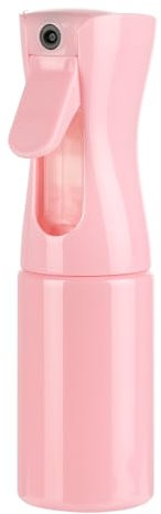 Uervoton Hair Spray Bottle, Continuous Water Mister Spray Bottle Empty, Aerosol Fine Mist Curly Hair Spray Bottle for Taming Hair in Morning, Hairstyling, Plants, Pets, Cleaning - 160ml (Pink)