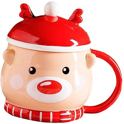 TOPBATHY 3 Pièces verre à eau wapiti tasse à avec couvercle tasse de chocolat chaud s à mug personnalisé tea cup verres à eau en céramique créative Réutilisable