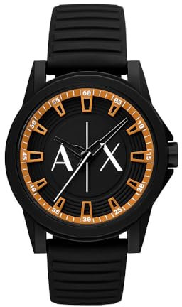 Armani Exchange Hommes Analogique Quartz Montre avec Bracelet en Silicone AX2536