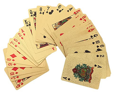 FELTECHELECTR wasserdichte Pokerkarten Aus PVC Für Tischspielkarten Partyspielkarten Und Unterhaltungsspielkarten Abwaschbar Und Tragbar Für Poker Oder Andere Kartenspiele