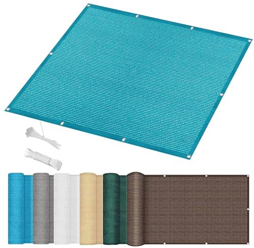 Vela Ombreggiante Parasole 90 x 240 cm Rettangolare Protezione UV 98% Resistente Vela Ombreggiante Antivento Prova di Sole per Esterno, Serra, Balcone, Giardino, Blu Cielo