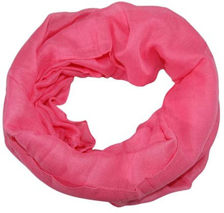 beybey® Basic Damen Loopschal aus Viskose & Baumwolle und in vielen Farben. Perfekte Geschenkidee! (rosa)
