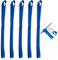 Sangles d'Arrimage Strap Moto Remorque, 5 Pièces 46x2.5cm Sangle Arrimage Vélo Sangles de Tension Bleu, Sangles de Fixation pour Motos, Vélos, Véhicules et Remorques Transport de Cargaisons et Bagages