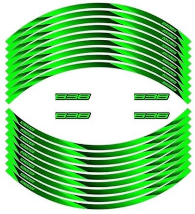 YYTEMD Adesivi per Cerchioni Adesivi per Cerchioni Riflettenti Impermeabili Anteriori E Posteriori da 17 Pollici per K&awasaki per Ninja 636 ZX636(Style 4)