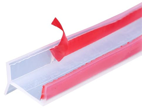 ACESOME Sockelleiste Küche, Gummilippe Dichtung Küchensockel, Sockelblende Küche für 15mm 16mm 17mm 18mm, Küchenleiste Arbeitsplatte für Küchensockel (Transparent, 5m)