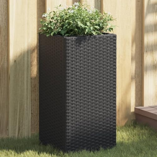 Générique Jardinière Noir 30x30x60 cm résine tressée,Maison & Jardin,Pelouses & Jardins,Jardinage,Pots & Cache-Pots,Noir,4 KG,366410
