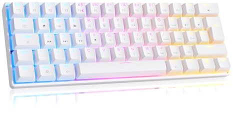 LexonElec x MAGIC-REFINER MK37 UK Layout 60% Wired Gaming Keyboard, Hot-Swap Magnetic Switch, 8000Hz Polling Rate, 0.04mm RT Accuracy, Rapid Trigger, 0.125ms Latency, RGB Backlit for PC/Mac(White)