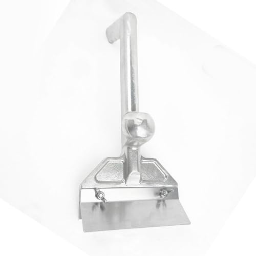 Cryfokt Grillschaber aus Edelstahl, Vielseitiges, Robustes Werkzeug für die Reinigung der Grillplatte, Restaurant, Grillen Im Freien, Aluminiumlegierung, 1 Langer Schaber, 4 Ersatzklingen