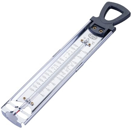 Dr. Oetker Einkoch-Thermometer aus Edelstahl – Für Präzision beim Einkochen und Frittieren, hitzebeständig bis 200°C, fruchtsäureresistent