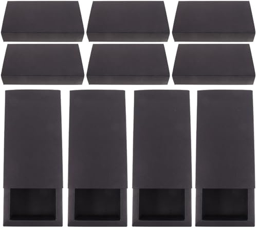 Boîtes D’emballage Tiroir en Papier Kraft Noir 12 Pièces | Lot Compact, Léger et Facile à Transporter, Format Pratique pour Thé et Loisirs Créatifs