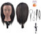Afro-Mannequin-Kopf aus 100% Echthaar, Friseur-Trainingskopf für Kosmetologie, Puppenkopf (Tischklemme im Lieferumfang enthalten)