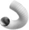 Ø 100mm / 4 inch Flexible Air Duct for Cooker Hood, Air Conditioner, Extractor Fan, Tumble Dryer - 1.5m / 4.9ft Semi-Rigid Exhaust Hose - Ventilation Ducting - Aluminium White