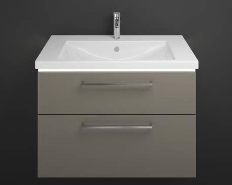 burgbad Eqio Keramik-Waschtisch inklusive Waschtischunterschrank und LED-Waschtischunterschrankbeleuchtung, Breite 930 mm, SEZA093, Farbe: Grau Hochglanz/Grau Glänzend, Stangengriff Chrom P95