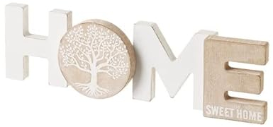 DAMDAM GO Letras decoración Cartel con Colgadores Sweet Home Madera (Home)